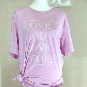 NWOT “Love God Love People” Women’s Tee